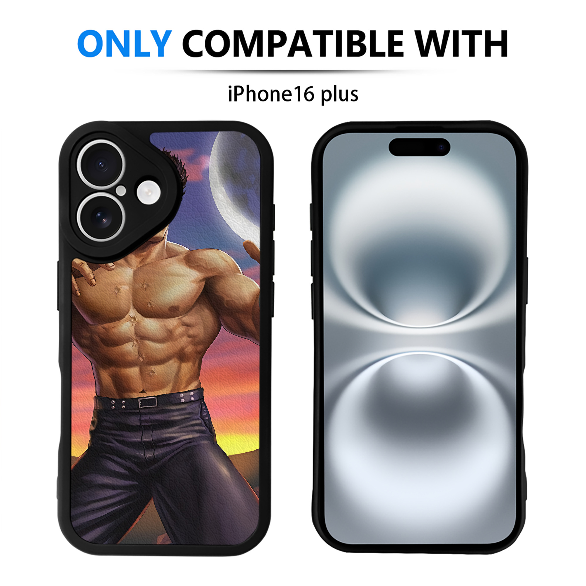 （画像用） 北斗の拳 Fist of the North Star 【iPhone 16シリーズ対応】シリコンスマホケース（レザー調） 材質：シリコン